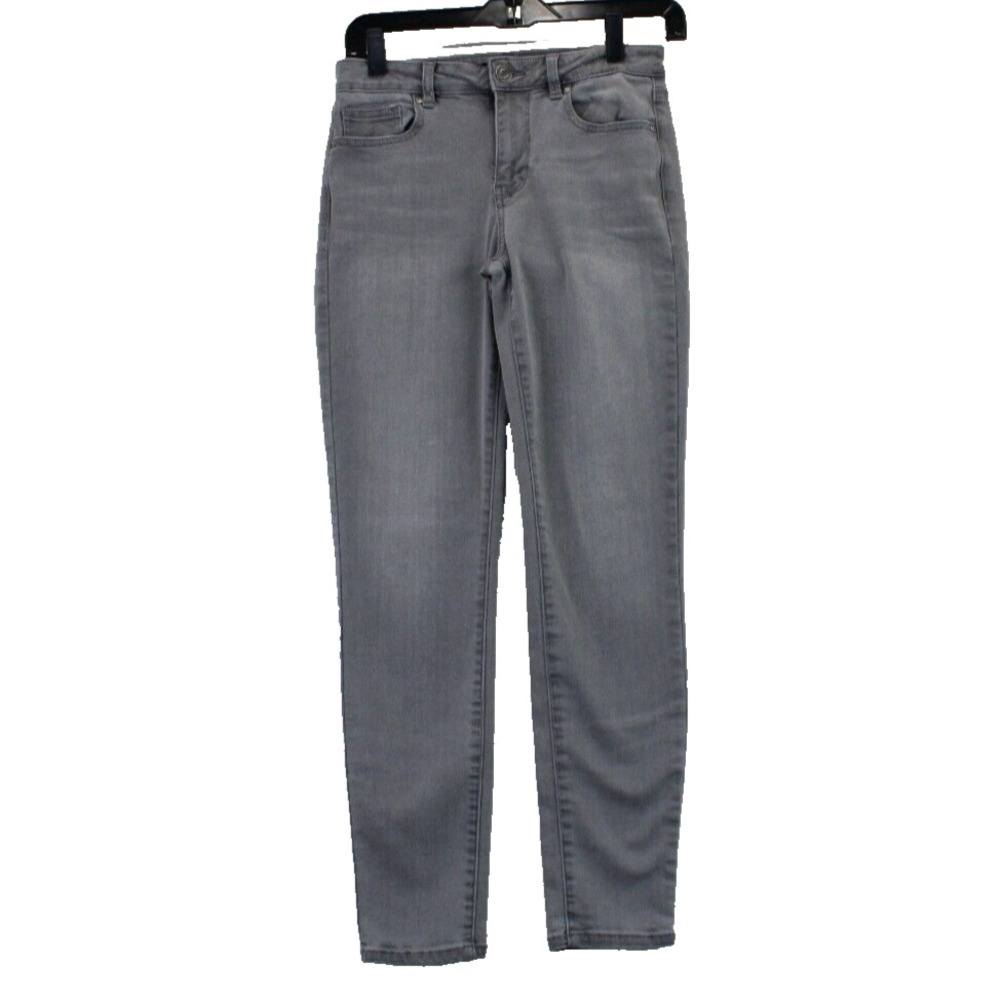 Buffalo David Bitton Pursuit Mid Rise Super Soft Skinny Jeans Gray Women's  4 27